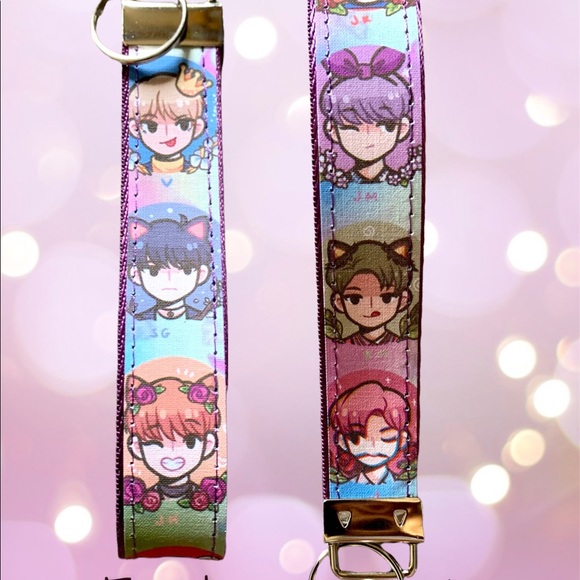 Kawaii style anime BTS wristlet, key fob. - Picture 7 of 7